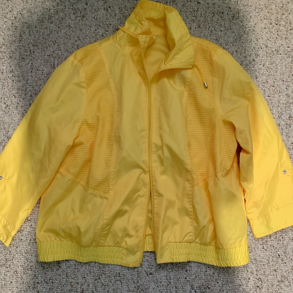 Yellow windbreaker / rain jacket